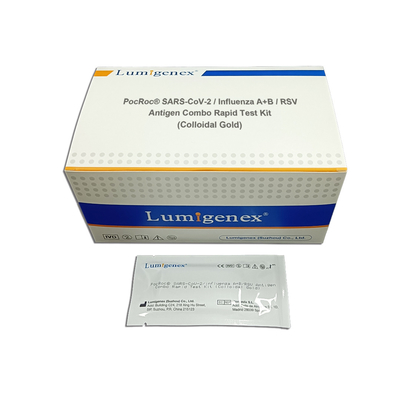 RSV Antigen Combo Rapid Test Kit ตรวจหาเชื้อโควิด 19 ไข้หวัดใหญ่ A ไข้หวัดใหญ่ B โดยวิธีคอลลอยด์โกลด์