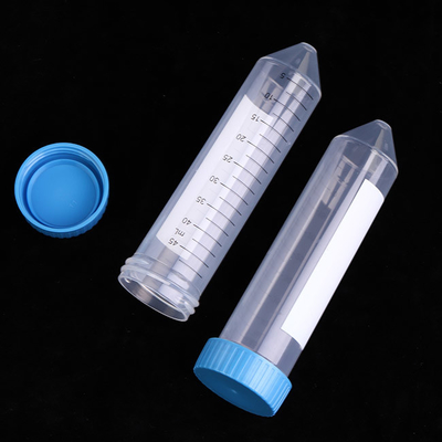 Lab PCR Consumables 50ml Conical Centrifuge Tube ISO13485 ได้รับการอนุมัติ
