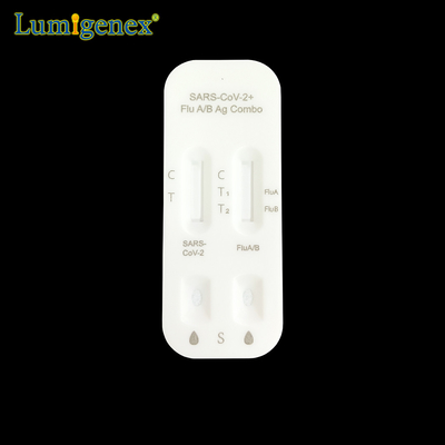 SARS-CoV-2 Flu A Flu B Rapid Test Kit คอลลอยด์โกลด์ Nasal Swab CE Influenza A