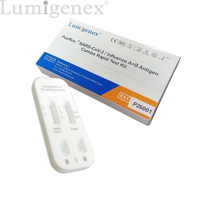 SARS-CoV-2 / Flu A Flu B Rapid Test Kit Colloidal Gold ใบรับรอง CE TGA Register
