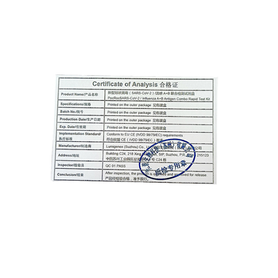 Colloidal Gold COVID19 Influenza AB Rapid Detection Kit ใช้งานง่าย