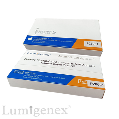 SARS-CoV-2 Flu A Flu B Rapid Test Kit คอลลอยด์โกลด์ Nasal Swab CE Influenza A