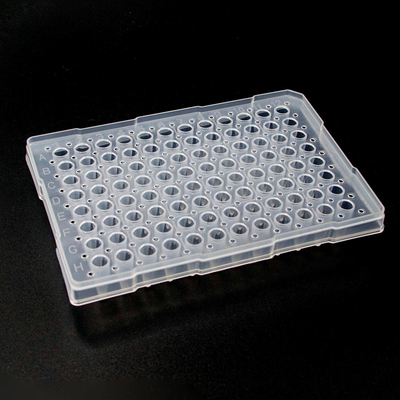 วัสดุสิ้นเปลืองในห้องปฏิบัติการแผ่น PCR 96 หลุมพร้อมฟิล์มปิดผนึก USP อนุมัติวัสดุ PP ฆ่าเชื้อแล้ว