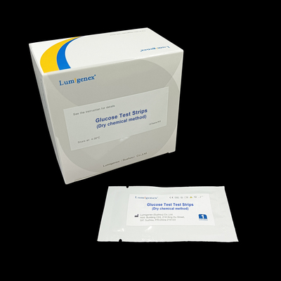 แถบทดสอบกลูโคสวิธีเคมีแห้งสำหรับ Lumigenex Glucose ISO13485