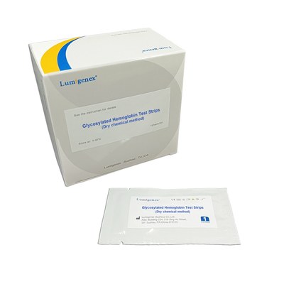CE / ISO13485 แถบทดสอบฮีโมโกลบิน Glycosylated อย่างรวดเร็วเพื่อผลลัพธ์ที่แม่นยำและรวดเร็ว
