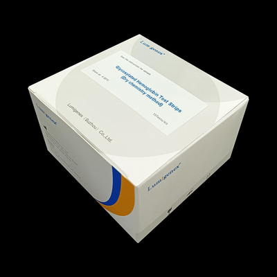แถบทดสอบน้ำตาลในเลือด HbA1C ที่แม่นยำแบบพกพาสำหรับ IVD ใช้การทดสอบที่บ้าน CE ได้รับการอนุมัติ