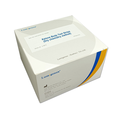 IVD การวินิจฉัยโรคเบาหวาน Ketone Body Test Strips การทดสอบทางชีวเคมี