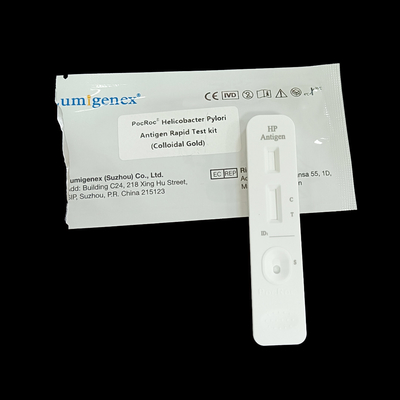 การทดสอบอย่างรวดเร็ว Lumigenex Helicobacter Pylori โดยใบรับรอง CE ทองคำคอลลอยด์