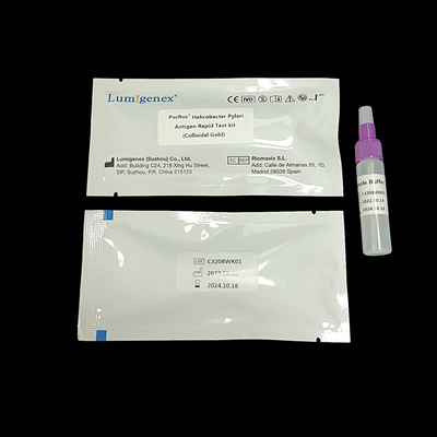 การทดสอบอย่างรวดเร็ว Lumigenex Helicobacter Pylori โดยใบรับรอง CE ทองคำคอลลอยด์