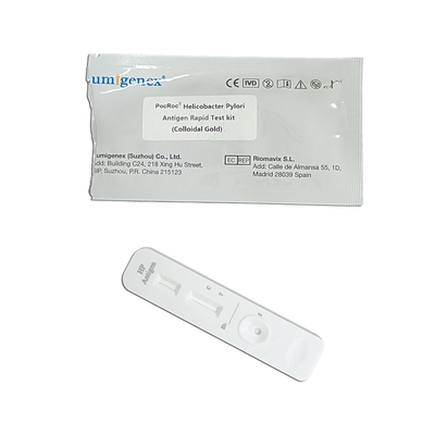 หน้าแรก การทดสอบ ชุดทดสอบอย่างรวดเร็วของเชื้อ Helicobacter Pylori Antigen (คอลลอยด์โกลด์) การทดสอบอย่างรวดเร็วของ H.Pylori โดยตัวอย่างอุจจาระ