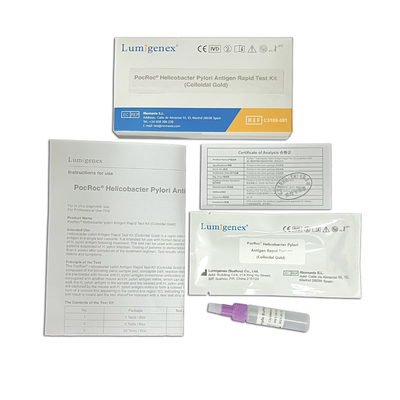 หน้าแรก การทดสอบ ชุดทดสอบอย่างรวดเร็วของเชื้อ Helicobacter Pylori Antigen (คอลลอยด์โกลด์) การทดสอบอย่างรวดเร็วของ H.Pylori โดยตัวอย่างอุจจาระ