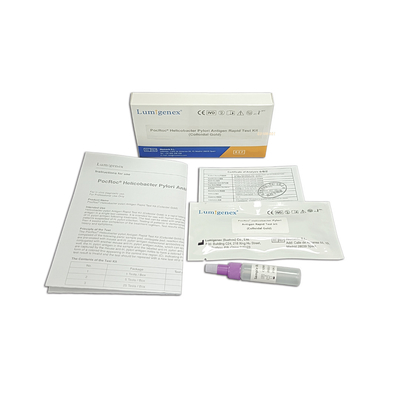 ชุดทดสอบ Colloidal Gold H Pylori ตัวอย่างอุจจาระตัวอย่างอุจจาระใบรับรอง CE