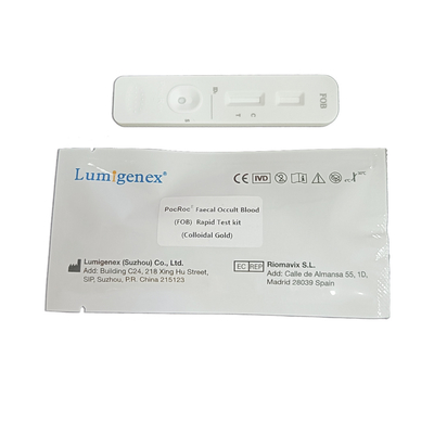 FOB Rapid Test Kit Colloidal Gold วินิจฉัยเลือดออกในระบบทางเดินอาหาร ได้รับการรับรอง CE