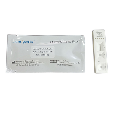 CE อนุมัติชุดทดสอบมาลาเรีย P.F P.V Antigen Rapid Colloidal Gold