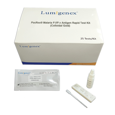 CE อนุมัติชุดทดสอบมาลาเรีย P.F P.V Antigen Rapid Colloidal Gold