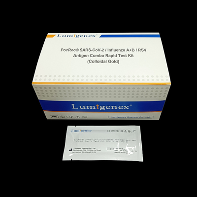 SARS-CoV-2 / ไข้หวัดใหญ่ A+B / RSV Antigen Combo Rapid Test Kit คอลลอยด์โกลด์