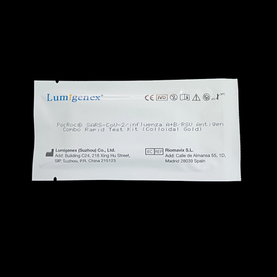 Influenza A+B / RSV Antigen Combo Rapid Test Kit Covid-19 ตลับทดสอบทองคำคอลลอยด์สำหรับใช้ในบ้าน