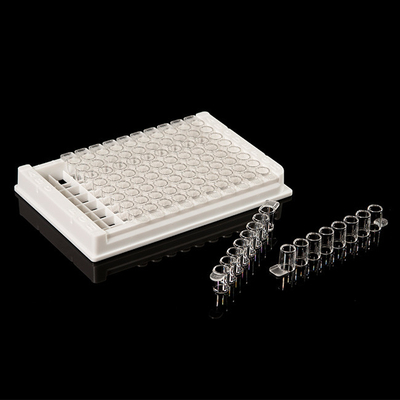 วัสดุสิ้นเปลือง PCR ที่ถอดออกได้ PP 96 Well Elisa Plate สำหรับห้องปฏิบัติการ