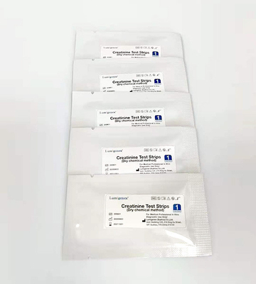 แถบทดสอบ Creatinine แบบเคมีแห้ง OEM ผ่านการรับรองจาก CE สำหรับโรงพยาบาล
