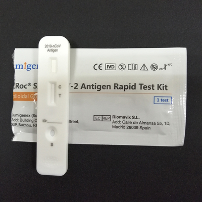 ชุดทดสอบแอนติเจนอย่างรวดเร็วของ Covid-19 (คอลลอยด์โกลด์) พร้อม CE และ EU White List
